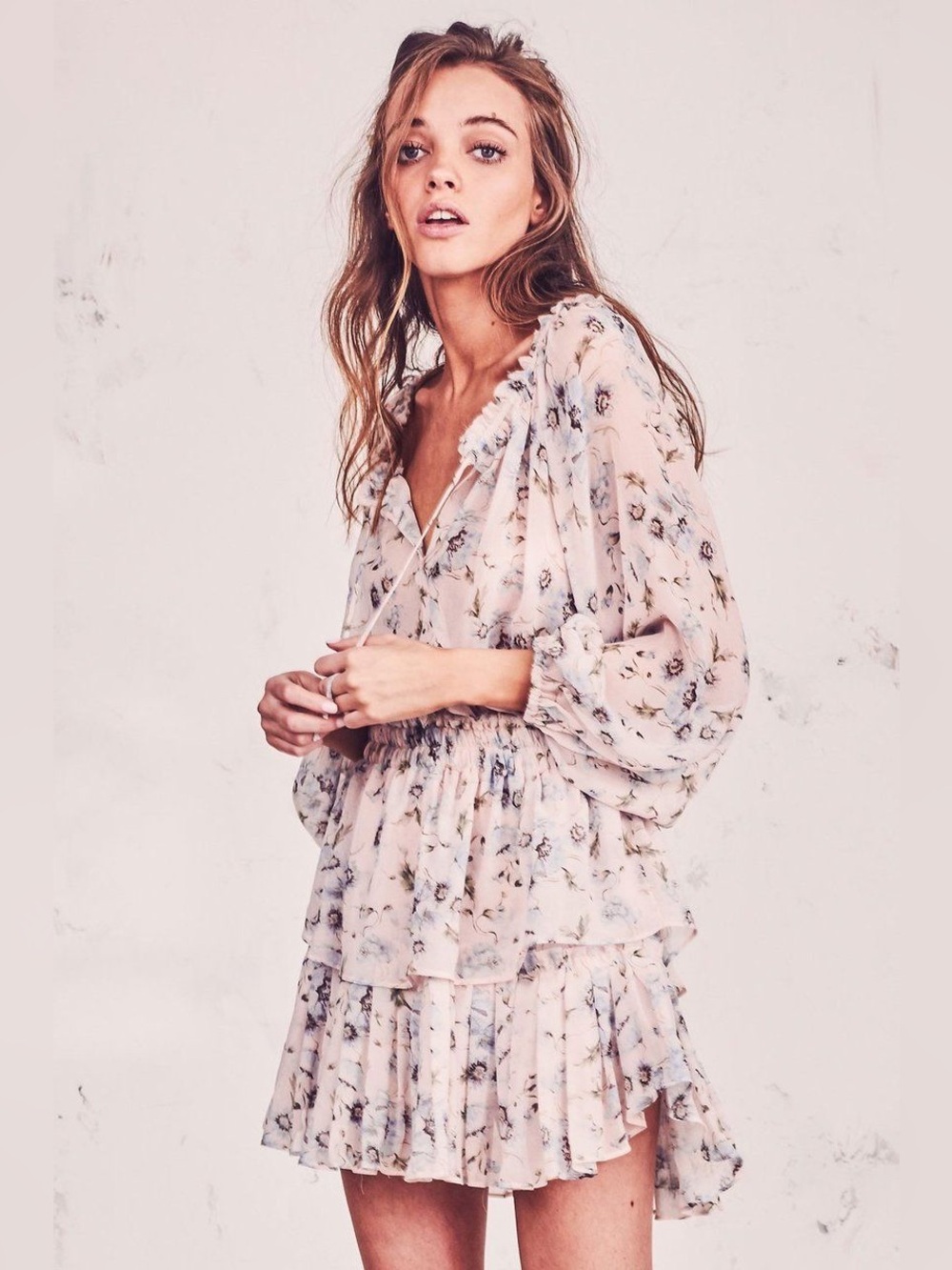 LOVE SHACK FANCY Popover Dress Gossamer size XS